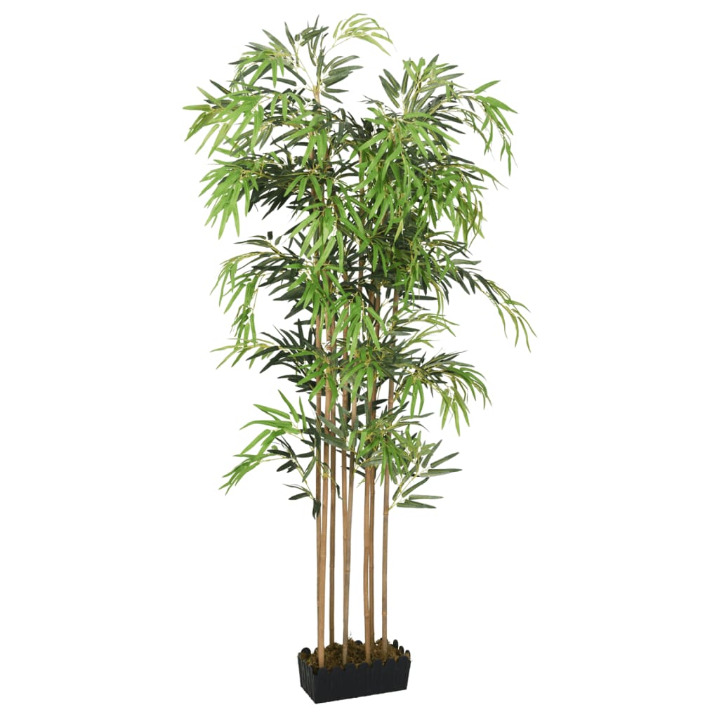 Albero Bambù Artificiale 730 Foglie 120 cm Verde 358989