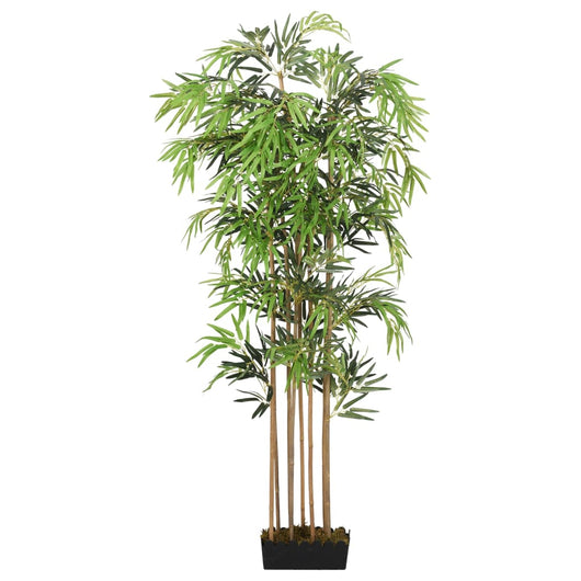 Albero Bambù Artificiale 730 Foglie 120 cm Verde 358989