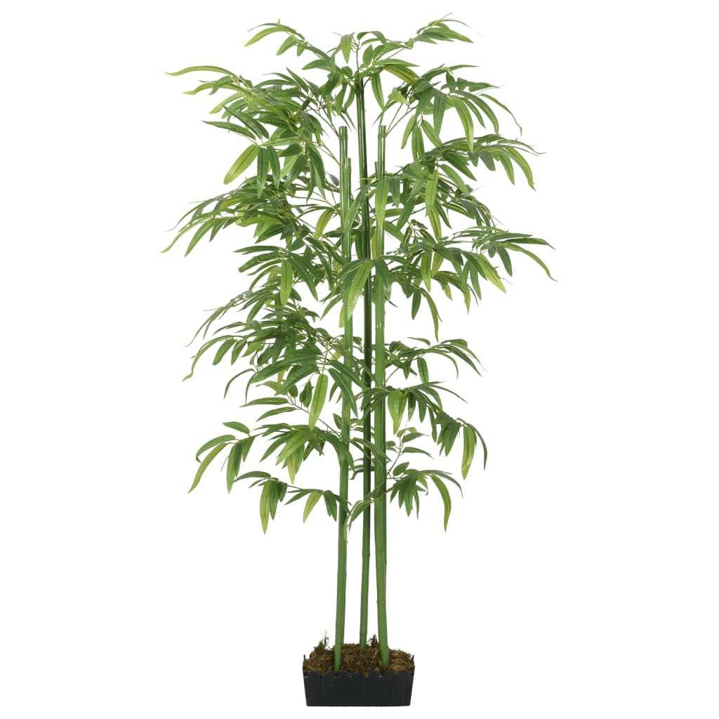 Albero Bambù Artificiale 384 Foglie 120 cm Verde 358997