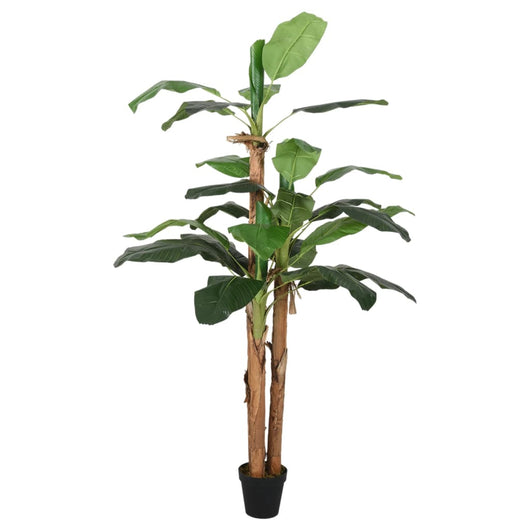 Albero di Banano Artificiale 18 Foglie 150 cm Verde 359001