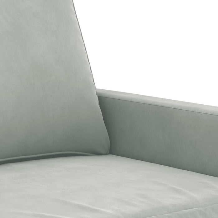 Poltrona Grigio Chiaro 60 cm Velluto 359179