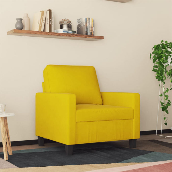 Poltrona Giallo 60 cm Velluto 359185