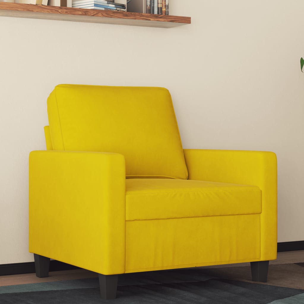 Poltrona Giallo 60 cm Velluto 359185