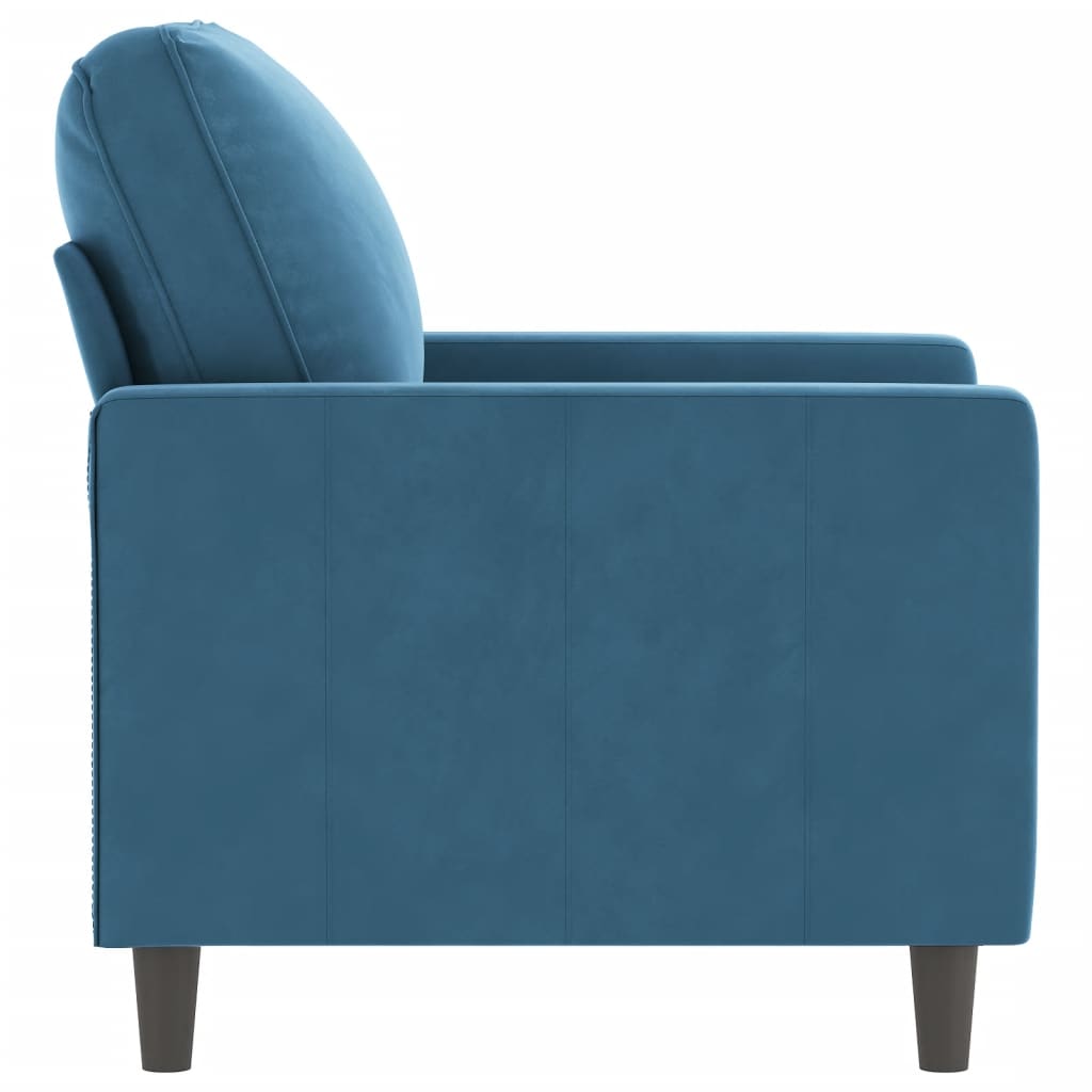 Poltrona Blu 60 cm Velluto 359188