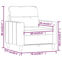 Poltrona Grigio Scuro 60 cm in Tessuto 359220