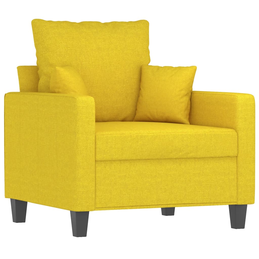 Poltrona Giallo Chiaro 60 cm in Tessuto 359256