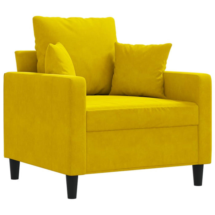 Poltrona Giallo 60 cm Velluto 359289