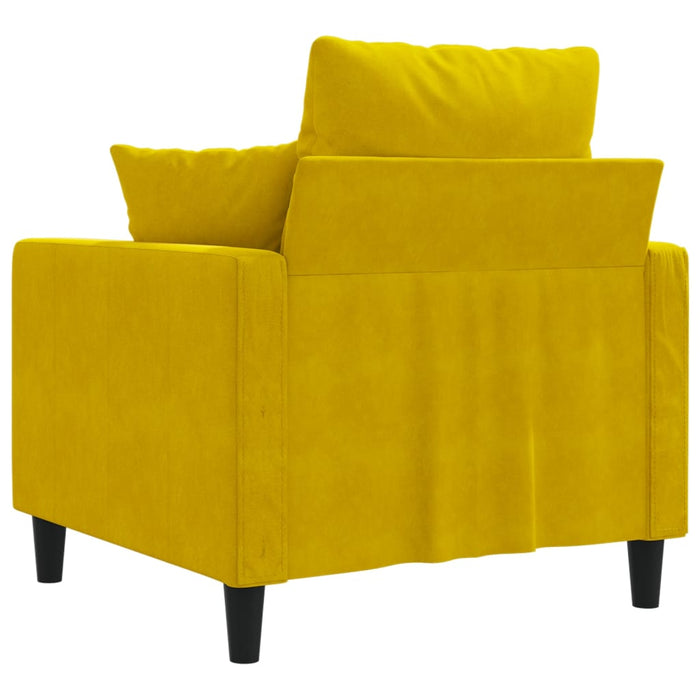 Poltrona Giallo 60 cm Velluto 359289