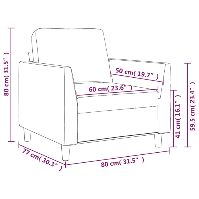 Poltrona Nera 60 cm in Similpelle 359323