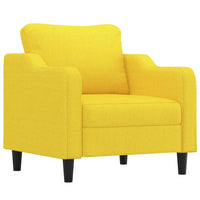 Poltrona Giallo Chiaro 60 cm in Tessuto 359348