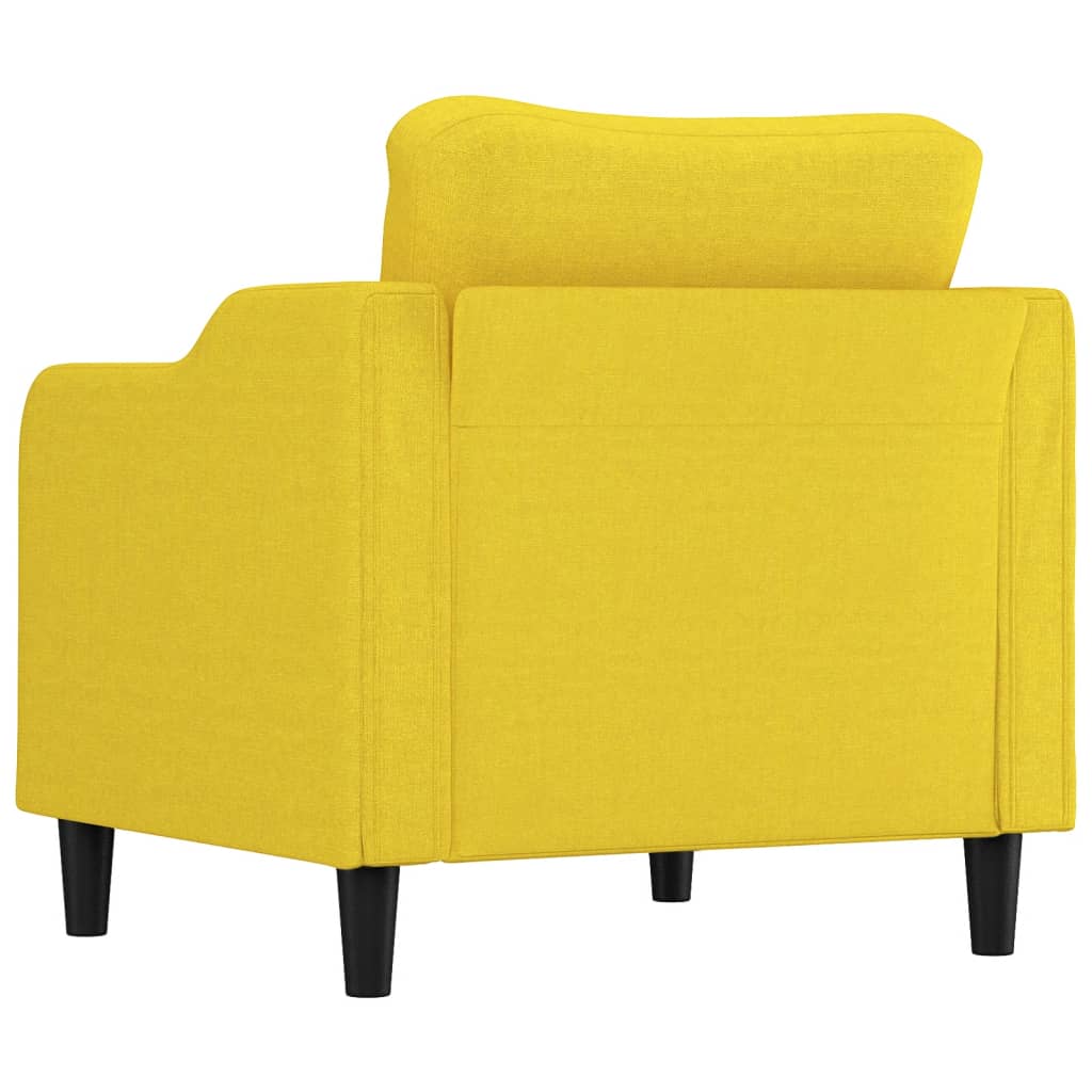 Poltrona Giallo Chiaro 60 cm in Tessuto 359348