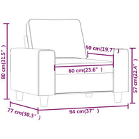 Poltrona Nera 60 cm in Tessuto 359379