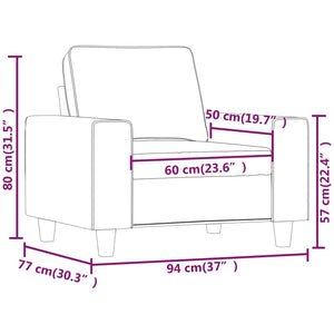 Poltrona Tortora 60 cm in Tessuto 359382