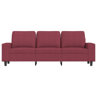 Divano a 3 Posti Rosso Vino 180 cm in Tessutocod mxl 133676