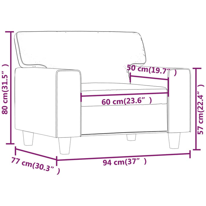 Poltrona Crema 60 cm in Similpelle 359408