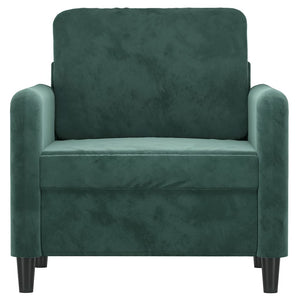 Poltrona Verde Scuro 60 cm Velluto 359424