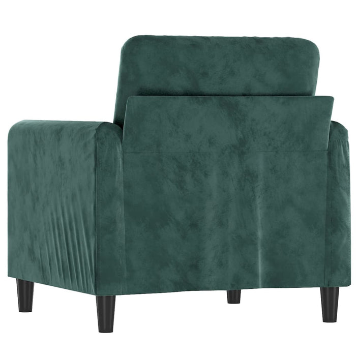 Poltrona Verde Scuro 60 cm Velluto 359424