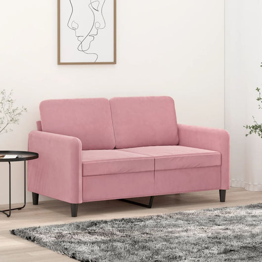 Divano a 2 Posti Rosa 120 cm in Vellutocod mxl 109393