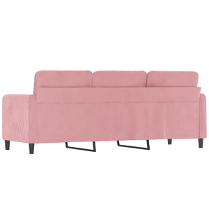 Divano a 3 Posti rosa 180 cm in Velluto 359455