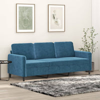 Divano a 3 Posti Blu 180 cm in Vellutocod mxl 109368