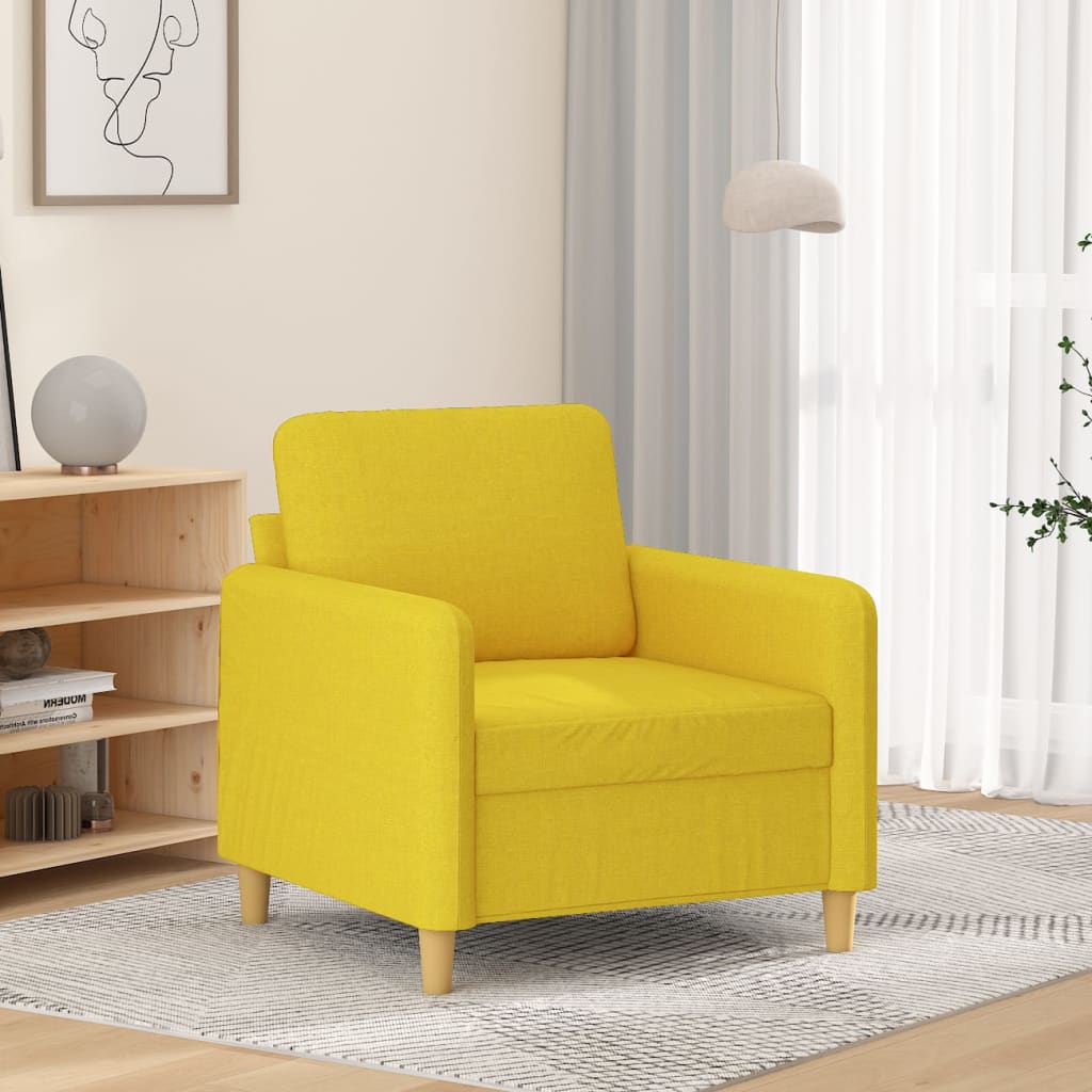 Poltrona Giallo Chiaro 60 cm in Tessuto 359467