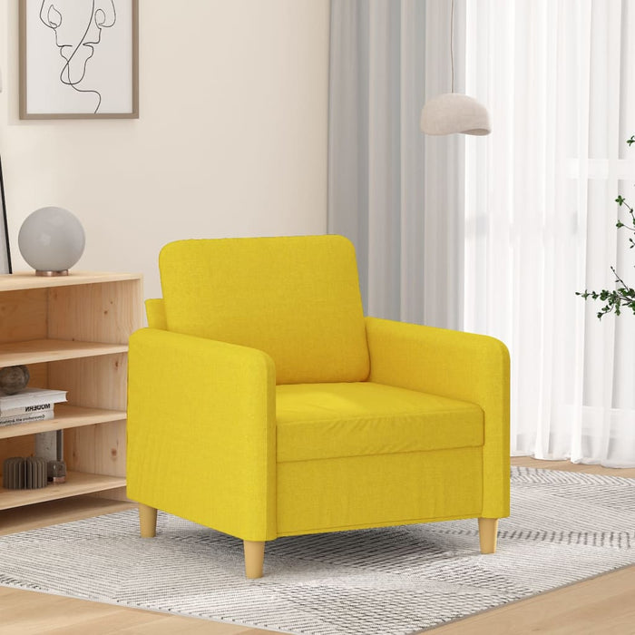 Poltrona Giallo Chiaro 60 cm in Tessuto 359467