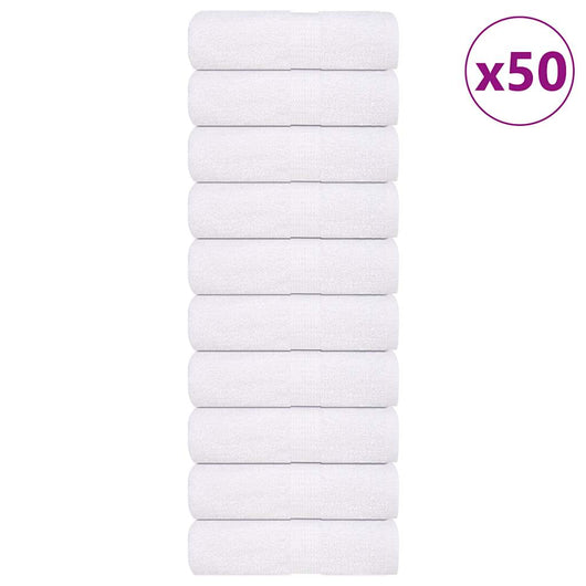 Asciugamani Ospiti 50 pz Bianco 30x50cm 360 g/m² 100% Cotone 136648