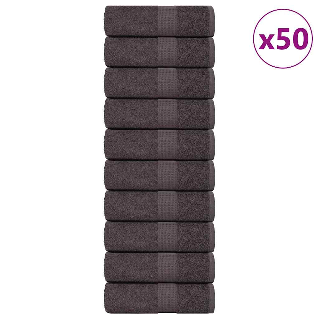 Asciugamani Ospiti 50 pz Antracite 30x50cm 360 g/m² 100% Cotone 136680