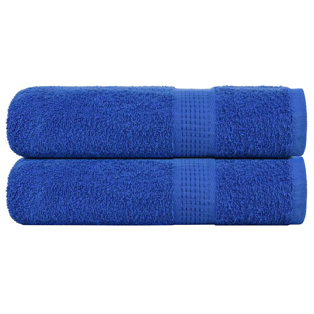 Asciugamani 2 pz Blu 50x100 cm 360 g/m² 100% Cotone 136710