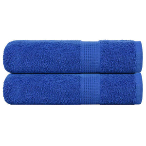 Asciugamani 2 pz Blu 50x100 cm 360 g/m² 100% Cotone 136710