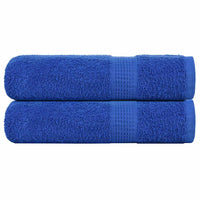 Asciugamani Doccia 2 pz Blu 70x140 cm 360 g/m² 100% Cotone 136713