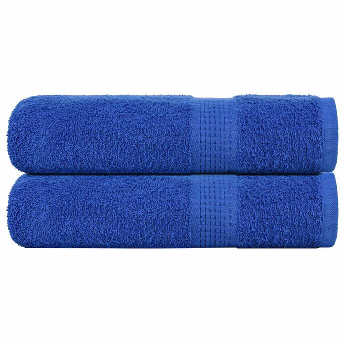 Asciugamani Doccia 2 pz Blu 70x140 cm 360 g/m² 100% Cotone 136713