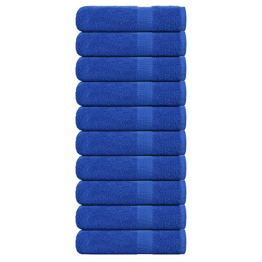 Asciugamani da Bagno 10pz Blu 100x150cm 360g/m² 100% Cotone 136718