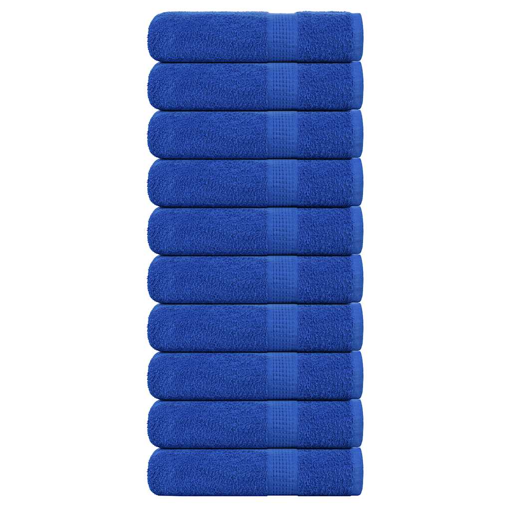 Asciugamani da Bagno 10pz Blu 100x150cm 360g/m² 100% Cotone 136718