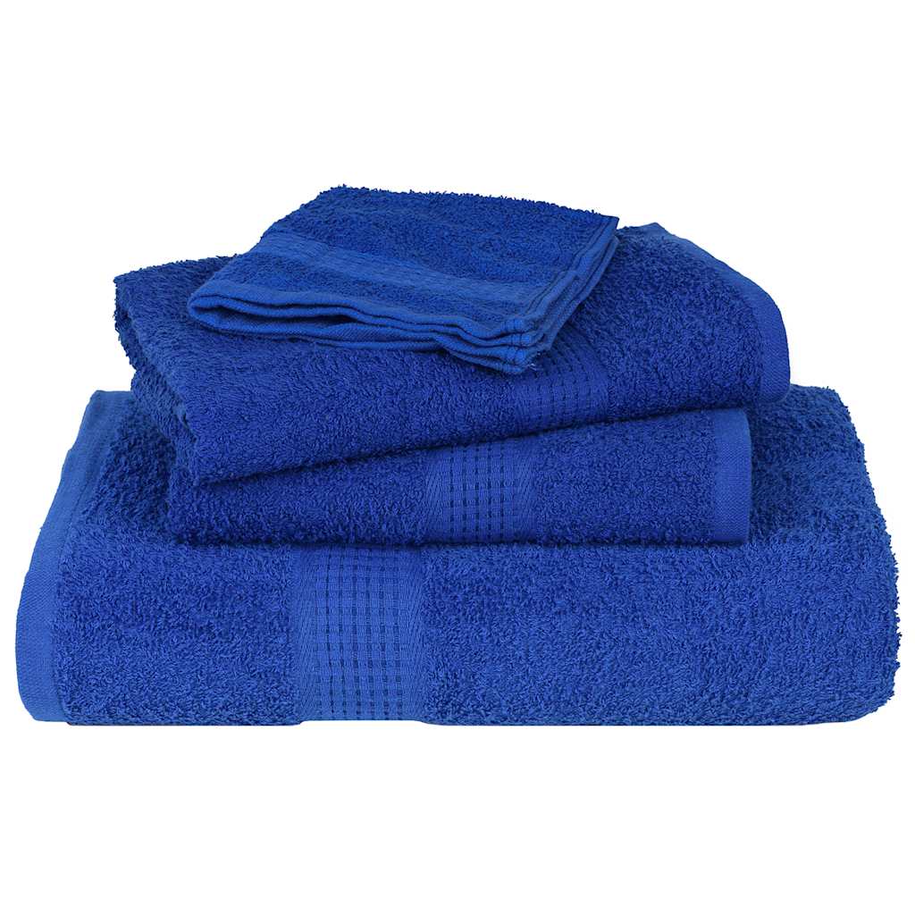 Asciugamani da Bagno 10pz Blu 100x150cm 360g/m² 100% Cotone 136718