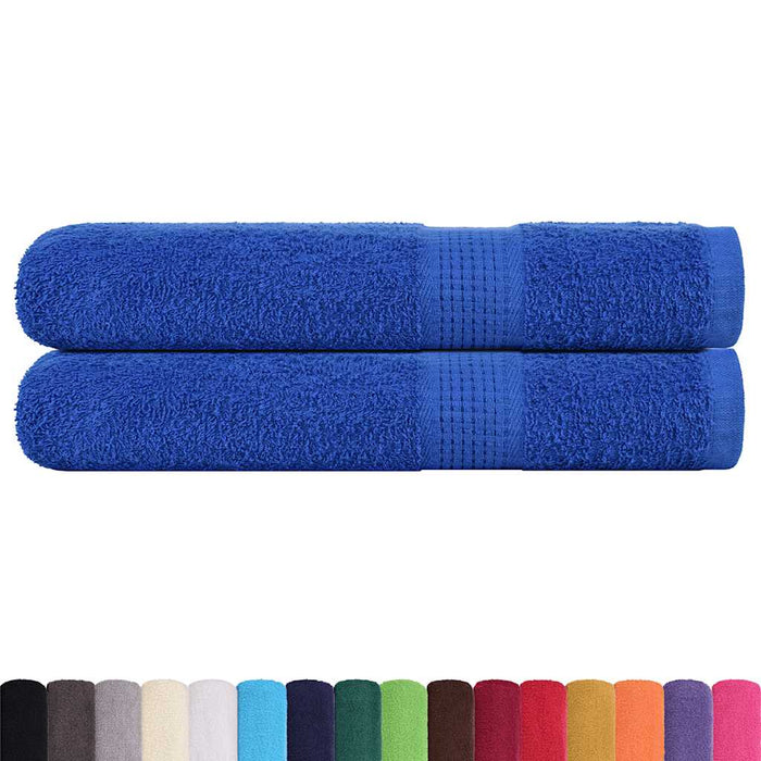 Asciugamani per Sauna 2 pz Blu 80x200cm 360g/m² 100% Cotone 136719