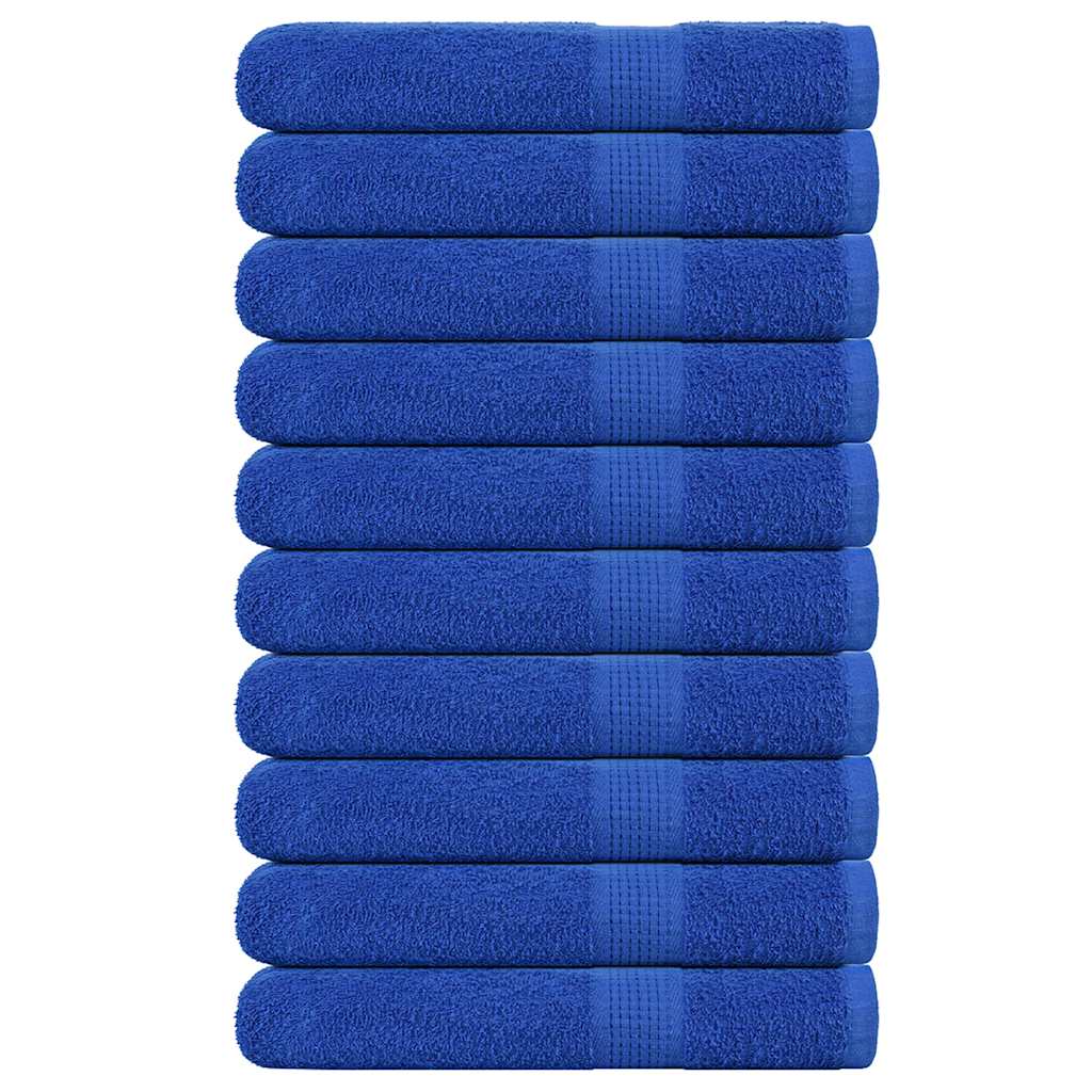 Asciugamani 10 pz Blu 100x200 cm 360 g/m² 100% Cotone 136724