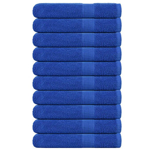 Asciugamani 10 pz Blu 100x200 cm 360 g/m² 100% Cotone 136724