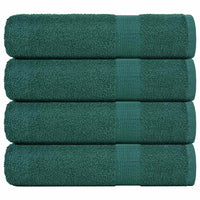 Asciugamani 4 pz Verde 50x100 cm 360 g/m² 100% Cotone 136855