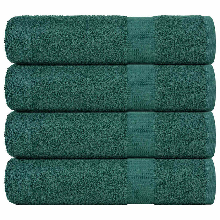 Asciugamani 4 pz Verde 50x100 cm 360 g/m² 100% Cotone 136855