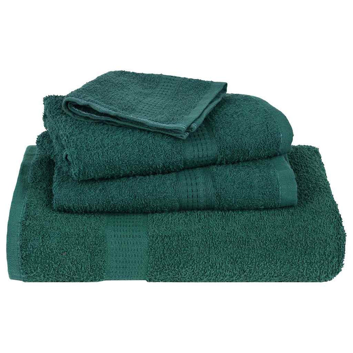 Asciugamani 4 pz Verde 50x100 cm 360 g/m² 100% Cotone 136855