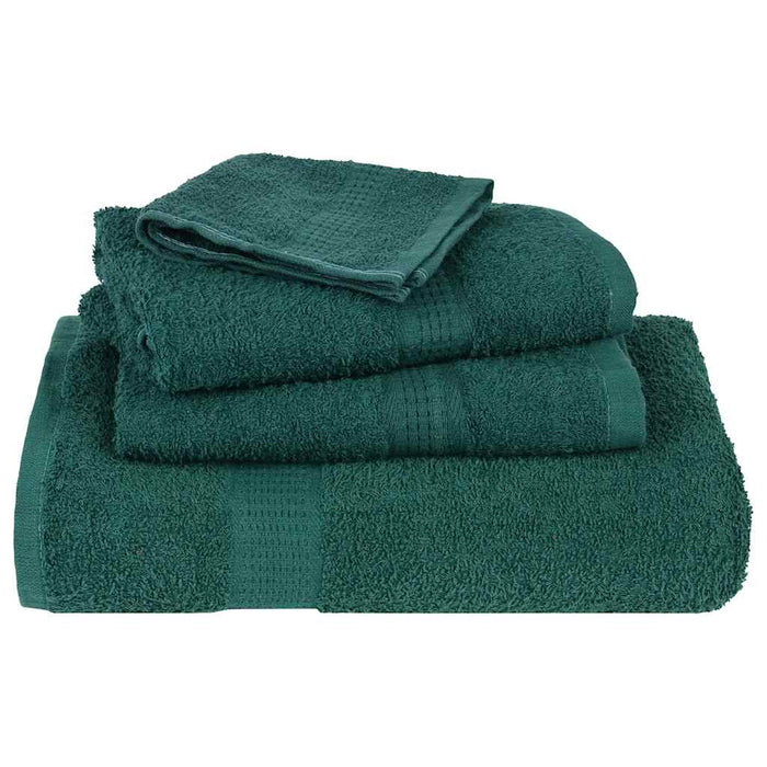 Asciugamani Doccia 2 pz Verde 70x140 cm 360 g/m² 100% Cotone 136857