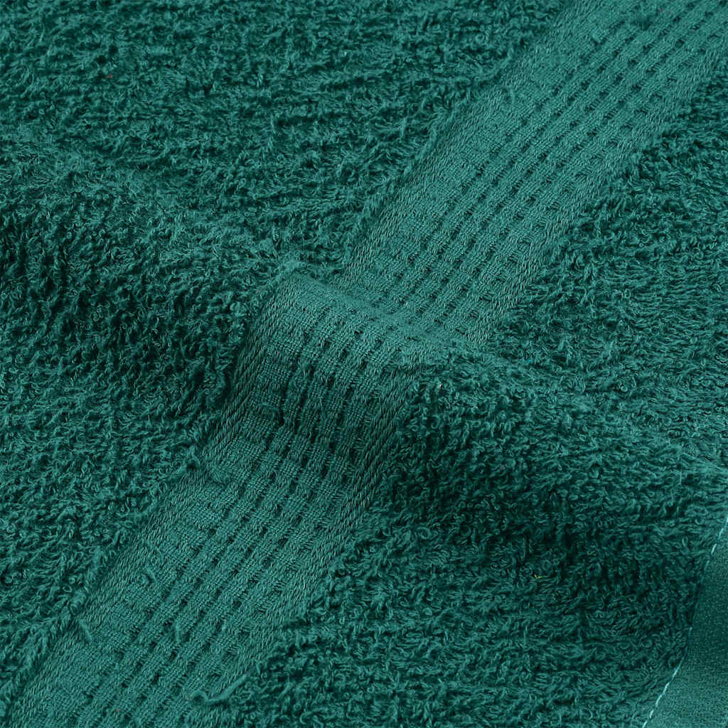 Asciugamani Doccia 2 pz Verde 70x140 cm 360 g/m² 100% Cotone 136857