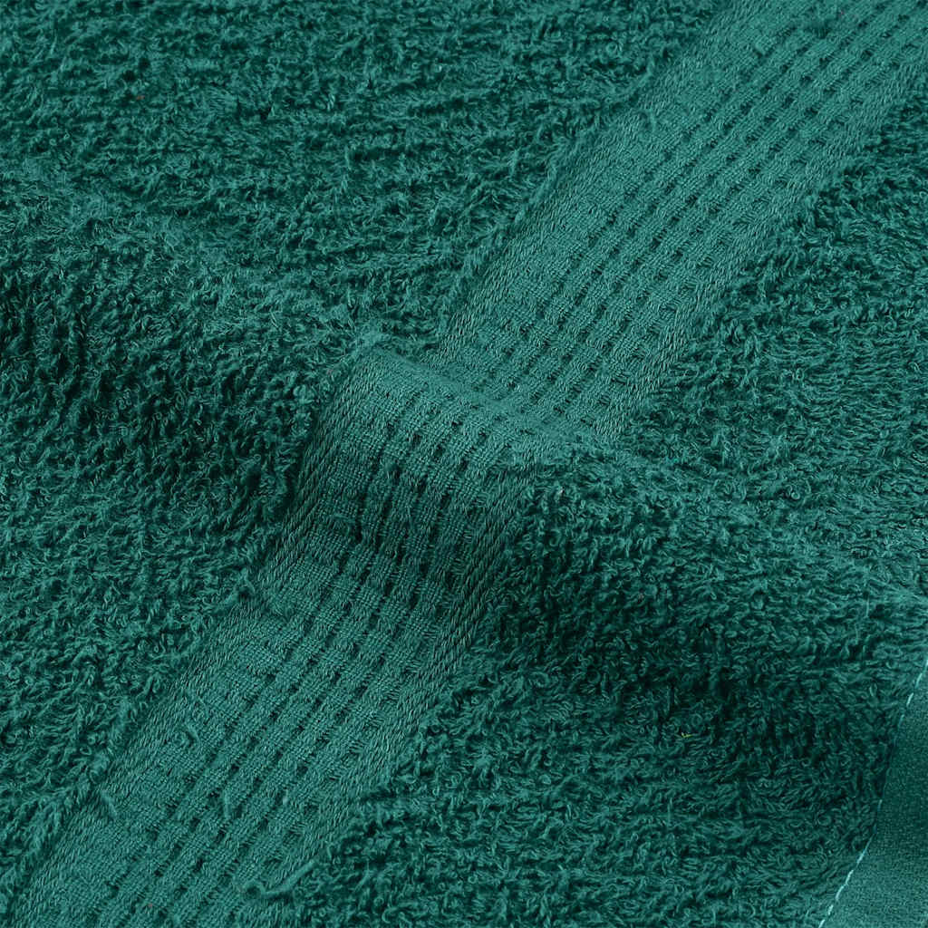 Asciugamani da Bagno 10 pz Verde 100x150cm 360 g/m² 100% Cotone 136862