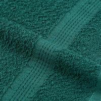 Asciugamani da Bagno 10 pz Verde 100x150cm 360 g/m² 100% Cotone 136862