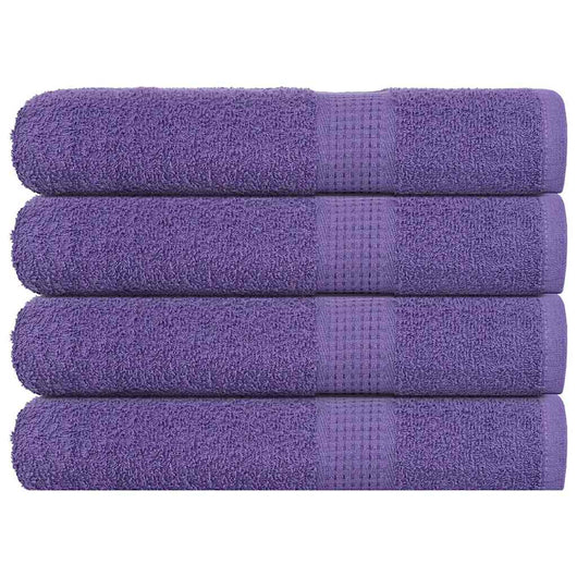 Asciugamani per Sauna 4 pz Viola 80x200cm 360g/m² 100% Cotone 136888