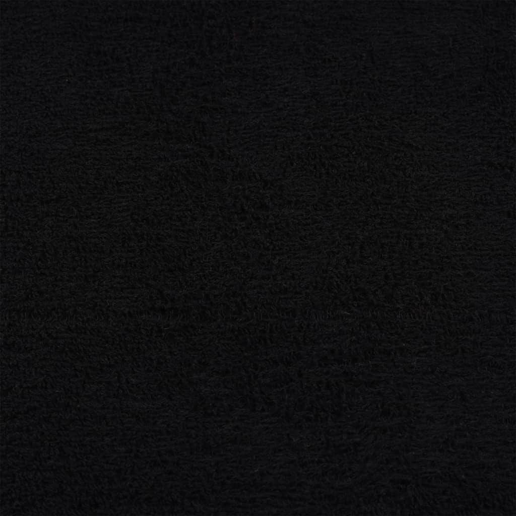 Asciugamani da Bagno 10pz Neri 100x150cm 360g/m² 100% Cotone 136958