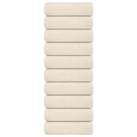 Asciugamani Ospiti 10 pz Crema 30x50 cm 360 g/m² 100% Cotone 136997