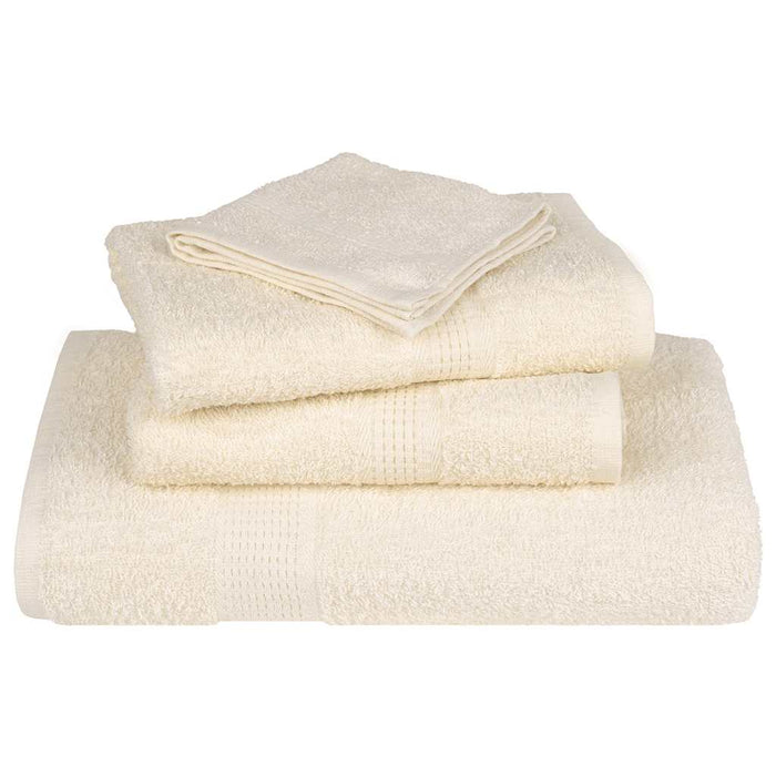 Asciugamani Ospiti 10 pz Crema 30x50 cm 360 g/m² 100% Cotone 136997