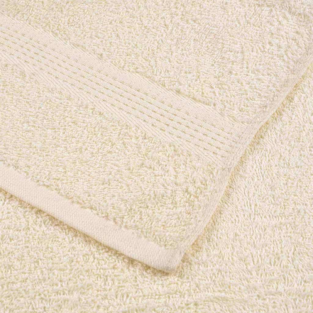 Asciugamani Ospiti 10 pz Crema 30x50 cm 360 g/m² 100% Cotone 136997